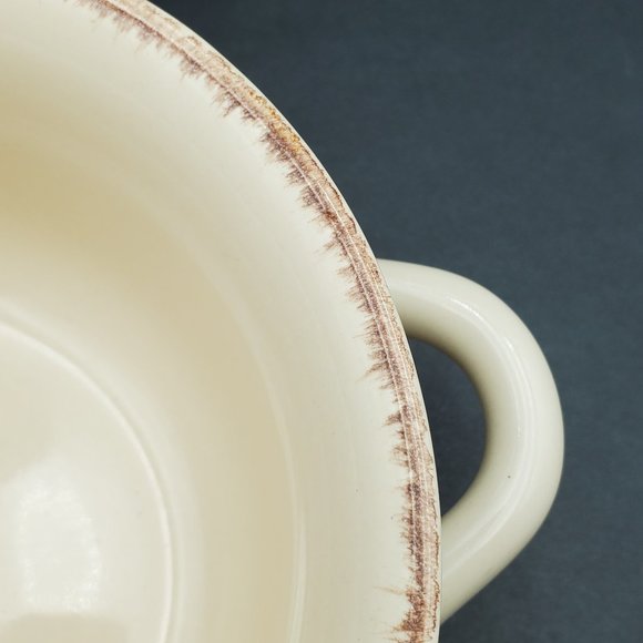 Beige Tan Handled Soup Chowder Chili Bowls - Picture 3 of 6